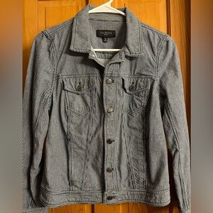 Talbots 100% Cotton Railroad Stripe Jacket / Blazer Women's Size Mp